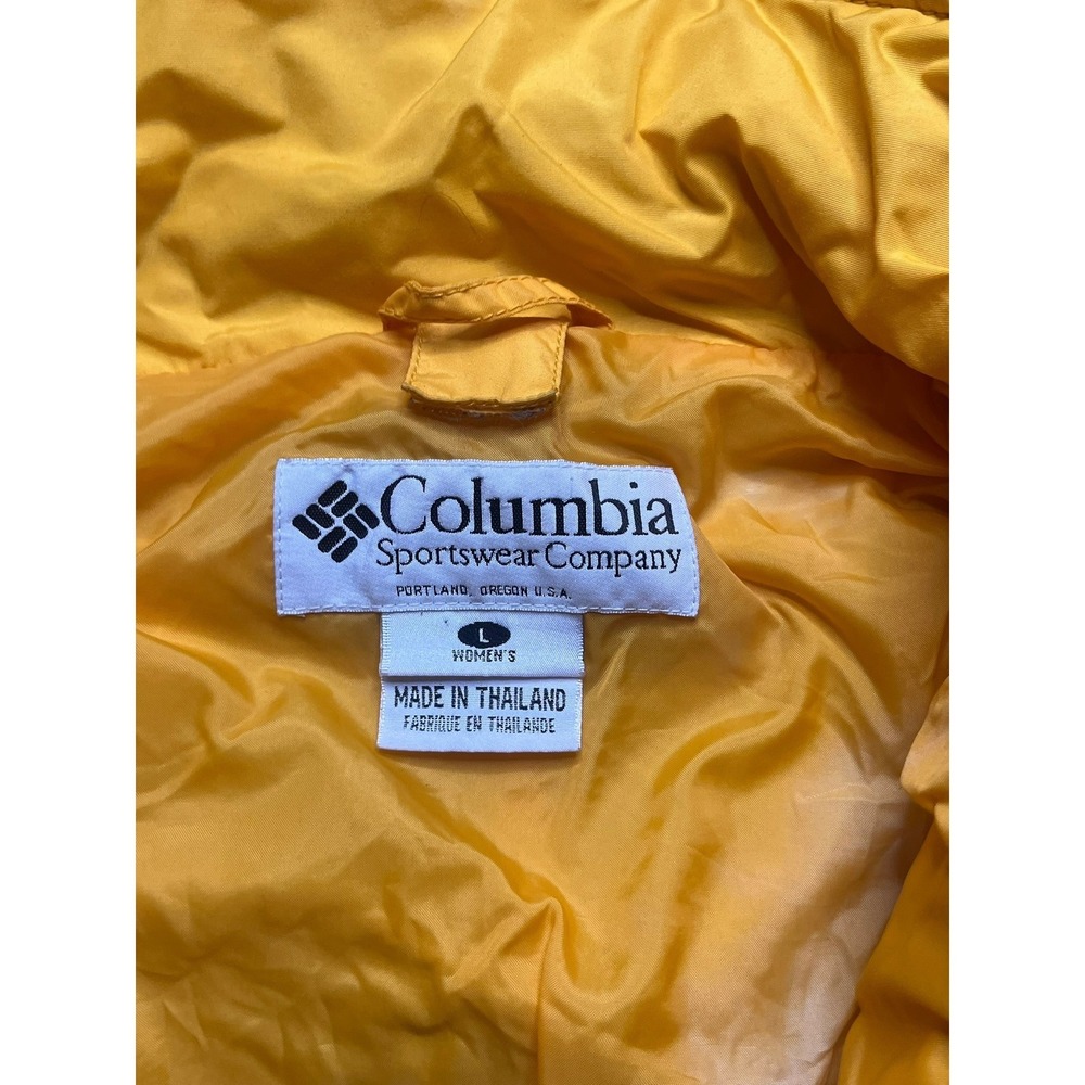 Columbia Bugaboo Jacket Womens Large Yellow Navy Blue Full Zip Outdoor Shell - Picture 3 of 9
